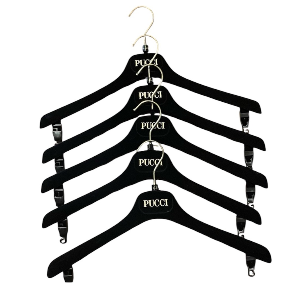 Pucci Black Velvet thicker shirt / jacket Hangers Set of 5
